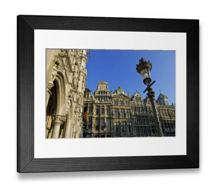 Framed Print : Europe, Belgium, Brussels-Capital Region, Brussels, The Grand Place, Guild houses