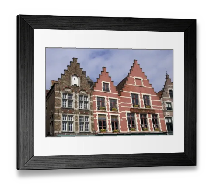 Framed Print : Belgium, West Flanders, Bruges, restaurant in the market square Framed Print : Belgium, West Flanders, Bruges, restaurant in the market square