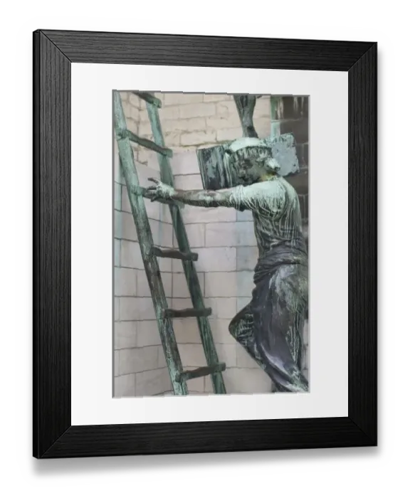 Framed Print : Belgium, Flanders, Antwerp Province, Antwerp, statues outside cathedral Framed Print : Belgium, Flanders, Antwerp Province, Antwerp, statues outside cathedral