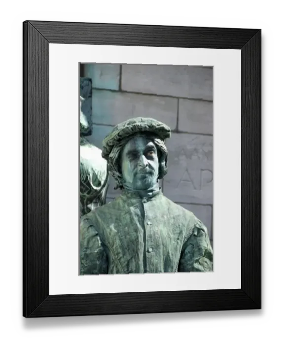 Framed Print : Belgium, Flanders, Antwerp Province, Antwerp, statues outside cathedral, Live Statue performer Framed Print : Belgium, Flanders, Antwerp Province, Antwerp, statues outside cathedral, Live Statue performer