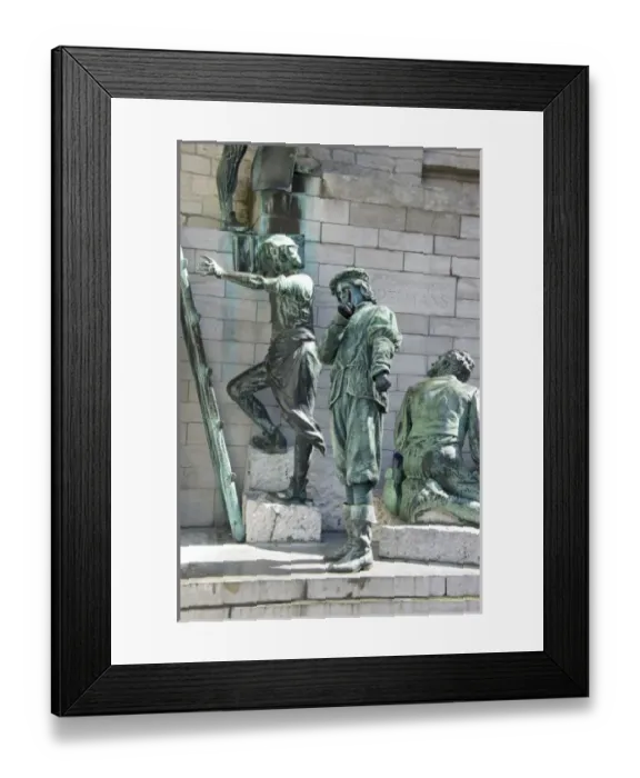 Framed Print : Europe, Belgium, Flanders, Antwerp Province, Antwerp, statues outside cathedral Framed Print : Europe, Belgium, Flanders, Antwerp Province, Antwerp, statues outside cathedral