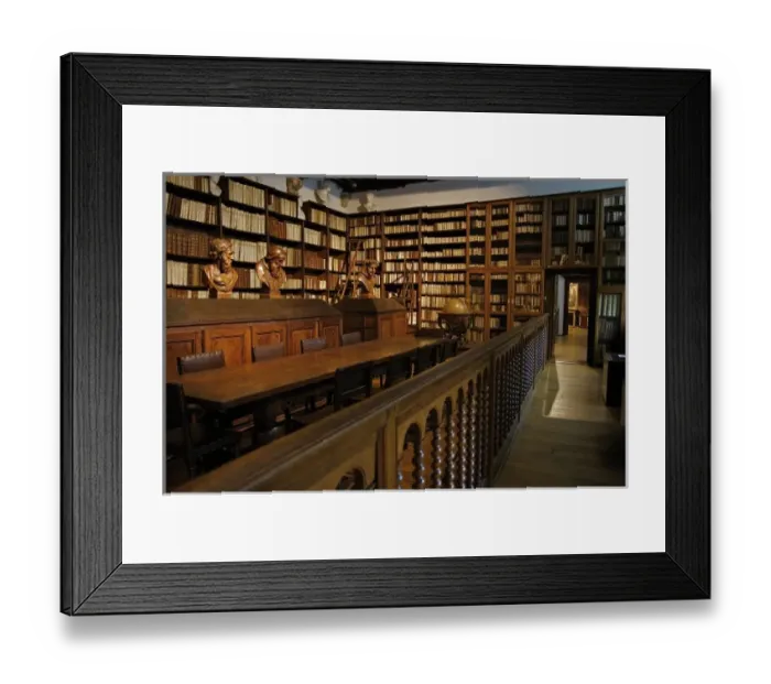Framed Print : Europe, Belgium, Antwerp. The Great Library of a prominent family of Antwerp printers