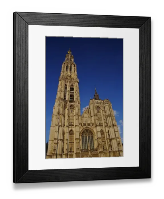 Framed Print : Europe, Belgium, Antwerp. Antwerps Cathedral of Our Lady