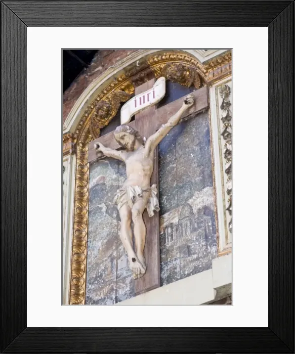 Framed Print : Belgium, Liege, crucifixion