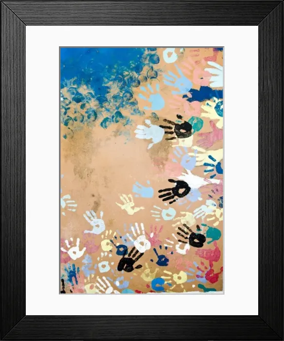 Framed Print : Belgium, Liege, mural painting