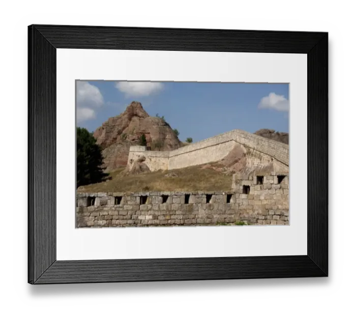 Framed Print : Bulgaria, Belogradshick. The Rocks of Belogradshick & Belogradshick Fortress walls
