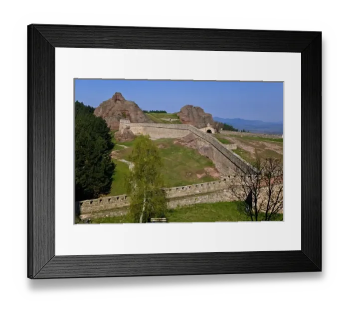 Framed Print : A walk throught Belogradchik Castle Ruins viewing the valley with rock formations