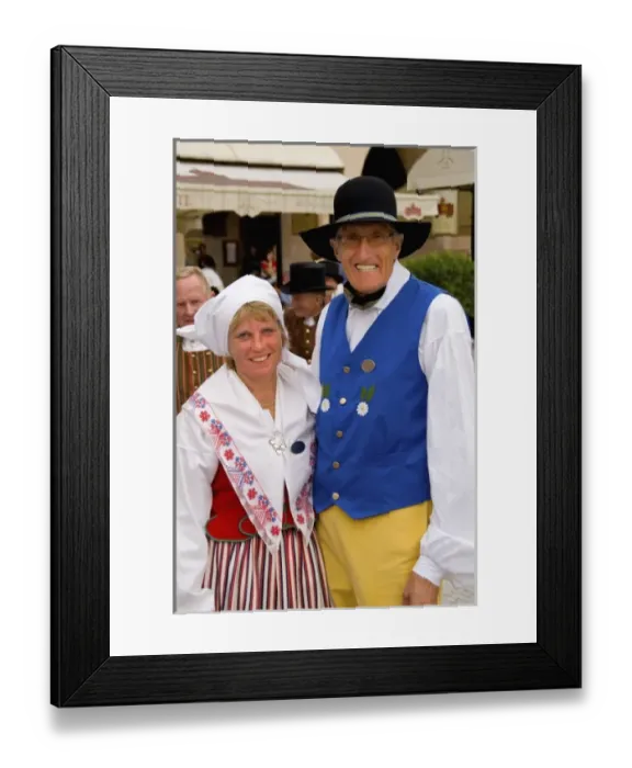 Framed Print : Close up of local people in traditional costume in dancing band in famous Old Town Framed Print : Close up of local people in traditional costume in dancing band in famous Old Town