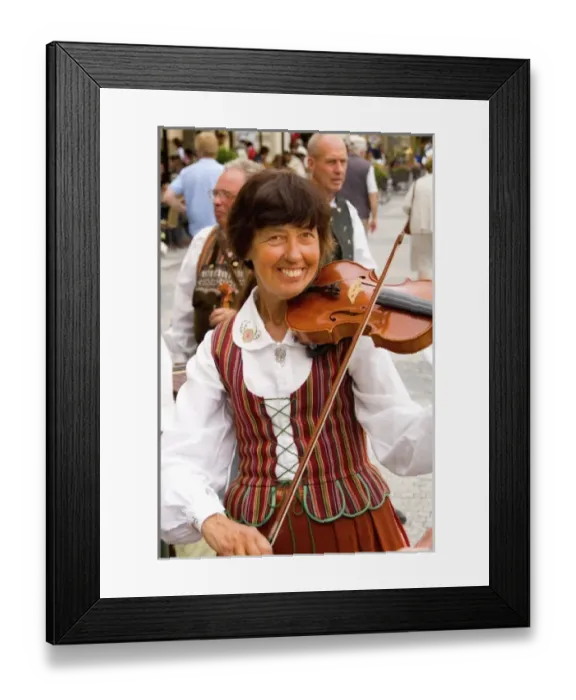 Framed Print : Close up of local people in traditional costume in dancing band in famous Old Town Framed Print : Close up of local people in traditional costume in dancing band in famous Old Town