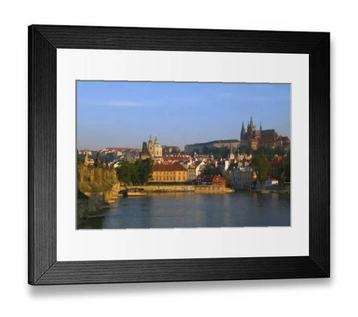 Framed Print : Morning view of Prague Castle by Vltava River, Prague, Czech Republic Framed Print : Morning view of Prague Castle by Vltava River, Prague, Czech Republic