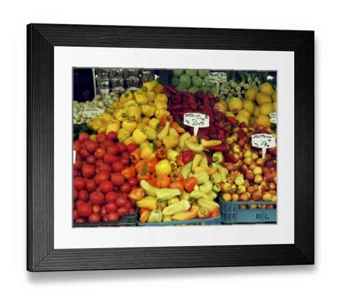 Framed Print : Europe, Czech Republic, Prague. Colorful produce, including peppers and tomatoes Framed Print : Europe, Czech Republic, Prague. Colorful produce, including peppers and tomatoes