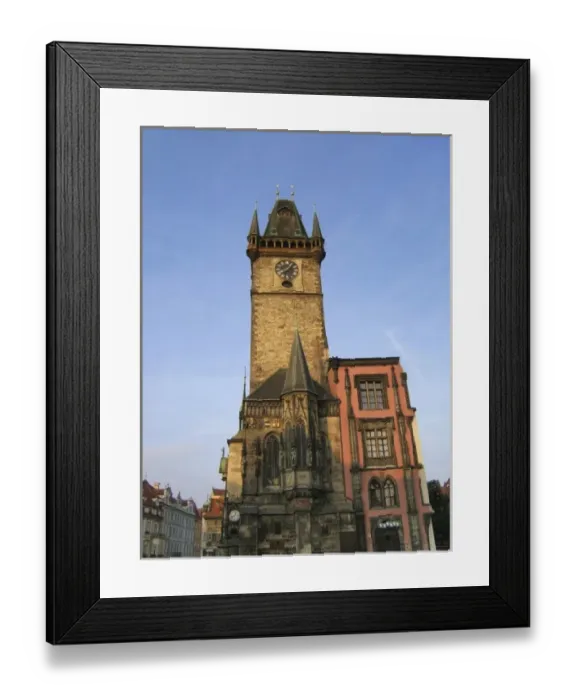 Framed Print : Europe, Czech Republic, Prague. The Old Town Hall on Staromestske Namesti is a noted Framed Print : Europe, Czech Republic, Prague. The Old Town Hall on Staromestske Namesti is a noted