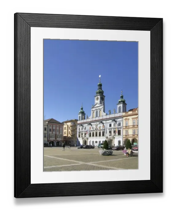 Framed Print : Europe, Czech Republic, Ceske Budejovice. The Town Hall on Otakar II Square in Ceske Framed Print : Europe, Czech Republic, Ceske Budejovice. The Town Hall on Otakar II Square in Ceske