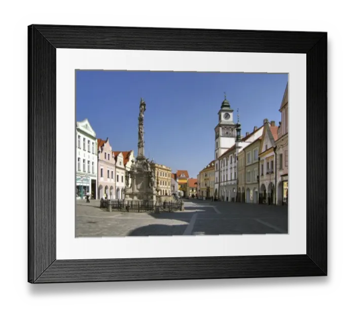 Framed Print : Europe, Czech Republic, Trebon. Masarykovo Namesti, or the main square, of Trebon in South Bohemia Framed Print : Europe, Czech Republic, Trebon. Masarykovo Namesti, or the main square, of Trebon in South Bohemia
