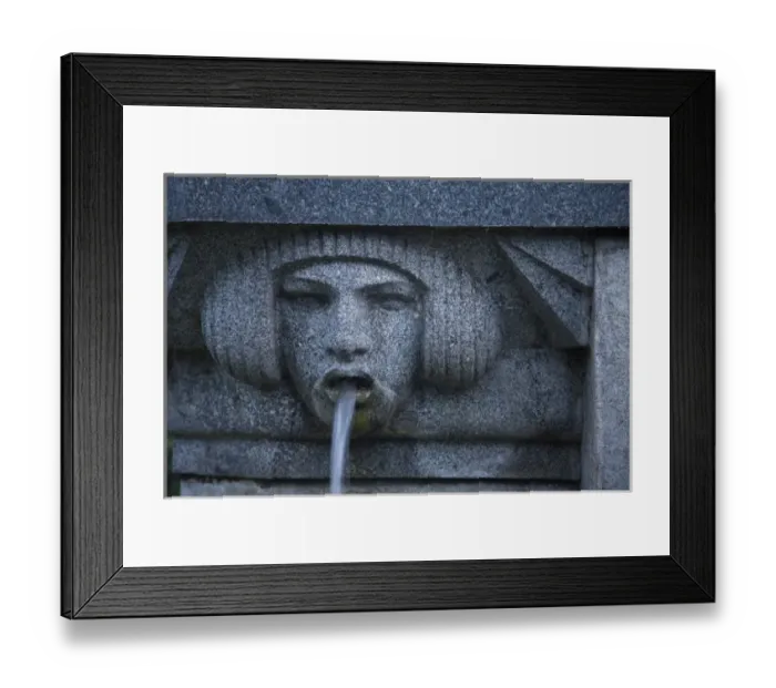 Framed Print : Humorous statue along Vltava River, and Manesuv most Bridge, Historical Center of