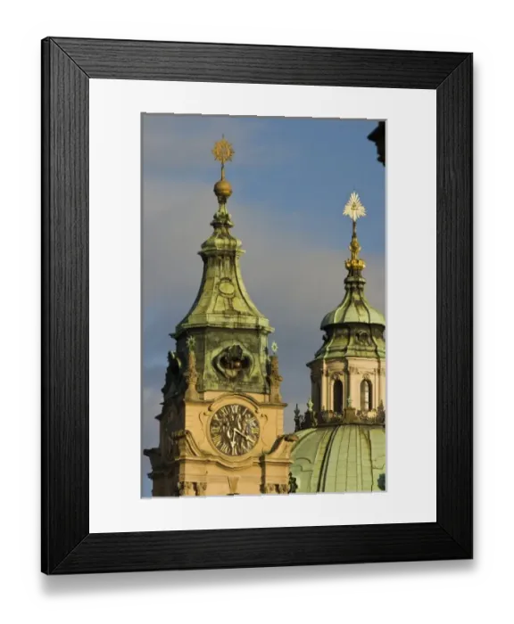 Framed Print : The dome and bell tower of the baroque church of St. Nicholas. Prague, Capital city of Czech Framed Print : The dome and bell tower of the baroque church of St. Nicholas. Prague, Capital city of Czech