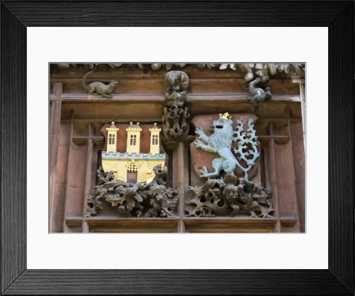 Framed Print : Architectural detail on Old Town City Hall in the Old Town Square. Prague, Capital city of Czech Framed Print : Architectural detail on Old Town City Hall in the Old Town Square. Prague, Capital city of Czech