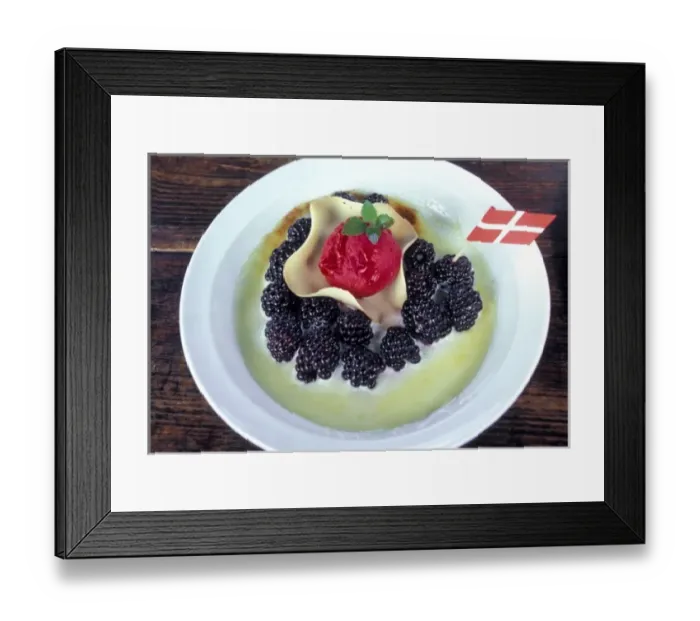 Framed Print : Denmark, Copenhagen. Blackberries a la Copenhagen Framed Print : Denmark, Copenhagen. Blackberries a la Copenhagen