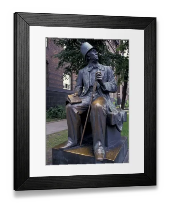 Framed Print : Denmark, Copenhagen. Hans Christian Andersen statue Framed Print : Denmark, Copenhagen. Hans Christian Andersen statue