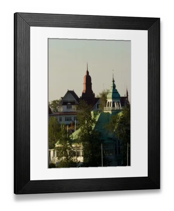Framed Print : Finland, Helsinki. Overview of some Helsinki buildings