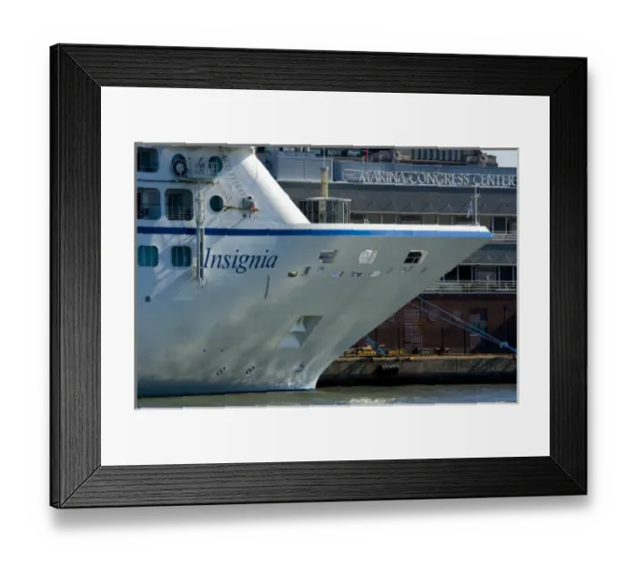 Framed Print : Finland, Helsinki. Oceania Insignia cruise ship in the Port of Helsinki Framed Print : Finland, Helsinki. Oceania Insignia cruise ship in the Port of Helsinki