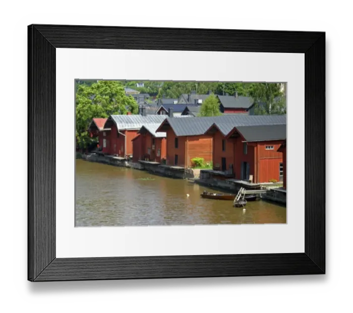 Framed Print : Scandinavia, Finland, Porvoo. Wooden storehouses line the Porvoonjoki river in scenic Porvoo Framed Print : Scandinavia, Finland, Porvoo. Wooden storehouses line the Porvoonjoki river in scenic Porvoo