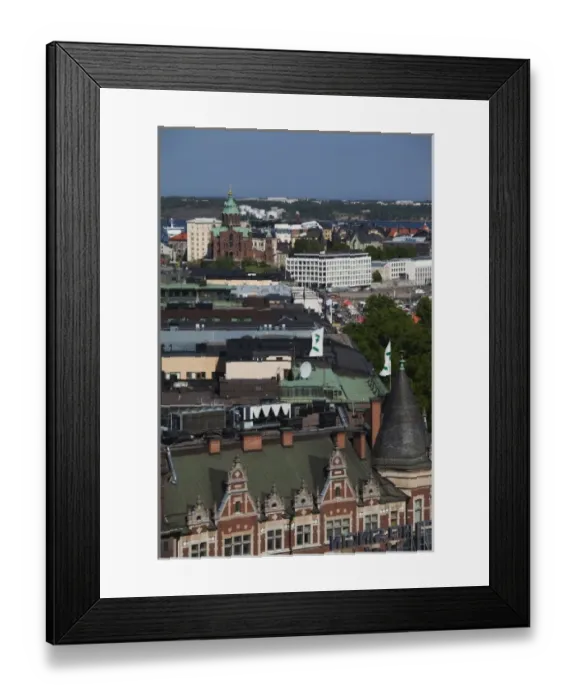 Framed Print : Finland, Helsinki, elevated city view to Helsinki Harbor from the Hotel Torni Framed Print : Finland, Helsinki, elevated city view to Helsinki Harbor from the Hotel Torni