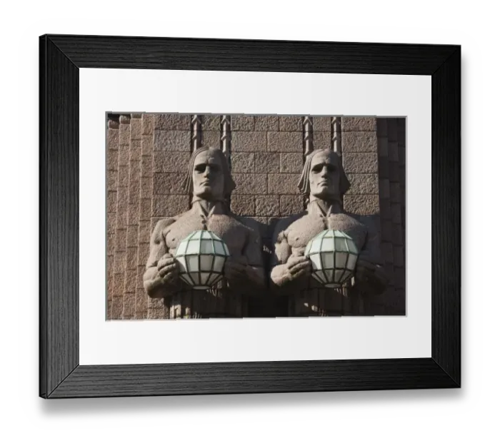 Framed Print : Finland, Helsinki, Rautatieasema, Helsinki Railroad Station, National Romantic-style