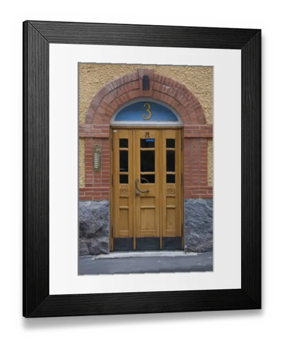 Framed Print : Finland, Helsinki, Katajanokka Island, Art Nouveau building detail Framed Print : Finland, Helsinki, Katajanokka Island, Art Nouveau building detail