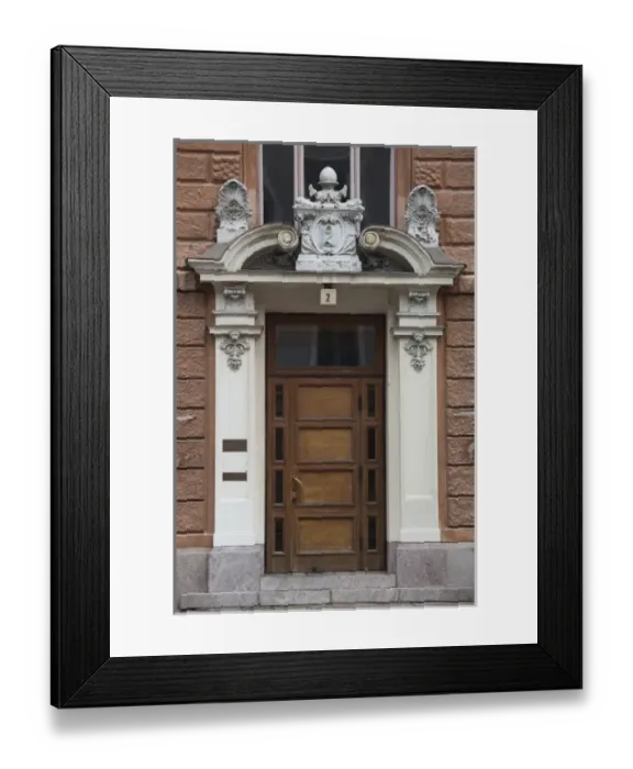 Framed Print : Finland, Helsinki, Katajanokka Island, Art Nouveau building detail Framed Print : Finland, Helsinki, Katajanokka Island, Art Nouveau building detail