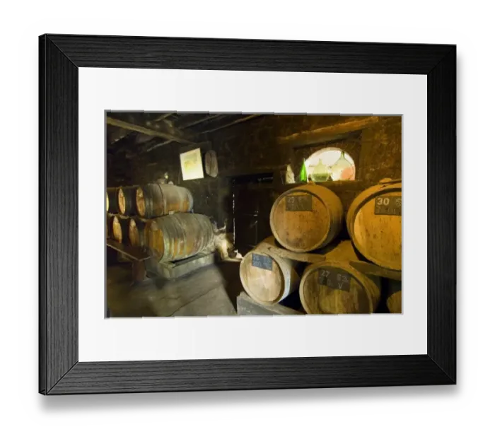 Framed Print : France, Sept Forges, barrels in the cellar of Patrick Boisgontier Framed Print : France, Sept Forges, barrels in the cellar of Patrick Boisgontier