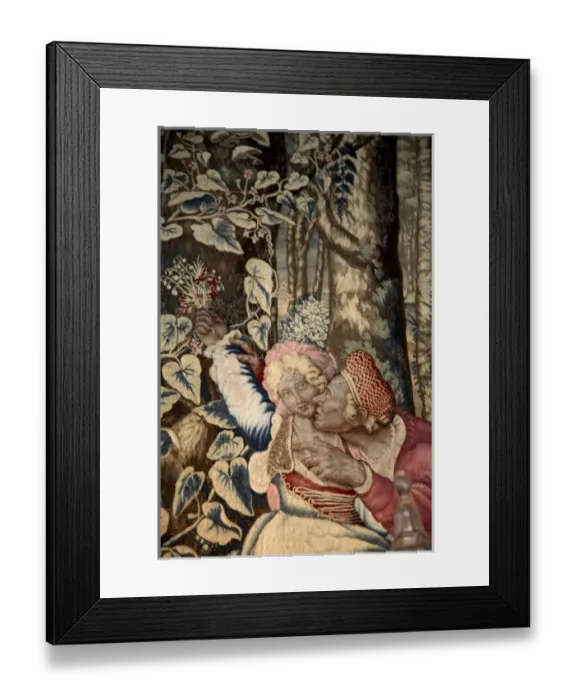 Framed Print : Unknown. The details of a tapestry in La Galerie des Cerfs Framed Print : Unknown. The details of a tapestry in La Galerie des Cerfs