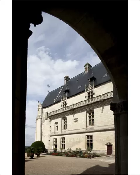 The courtyard of Chateau de Chaumont-Sur-Loire. Chaumont-Sur-Loire. Loire Valley. France