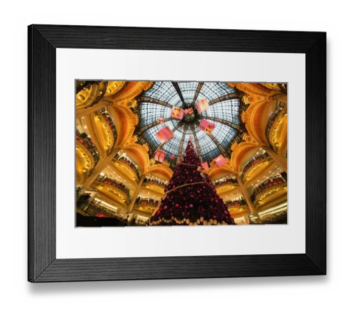 Framed Print : France, Paris, Christmas decorations of Galeries Lafayette department store Framed Print : France, Paris, Christmas decorations of Galeries Lafayette department store
