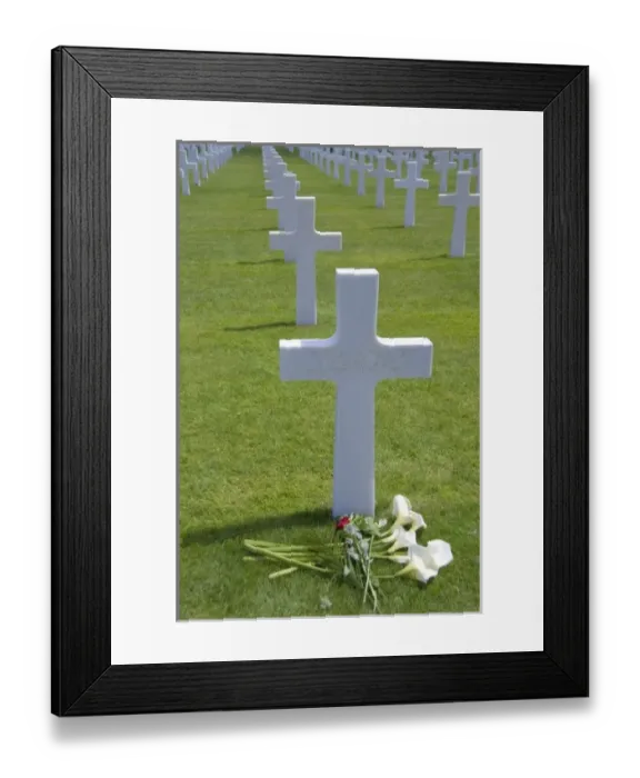 Framed Print : France, Normandy, Colleville-Sur-Mer. Normandy American Cemetery. Nyland brothers grave site Framed Print : France, Normandy, Colleville-Sur-Mer. Normandy American Cemetery. Nyland brothers grave site