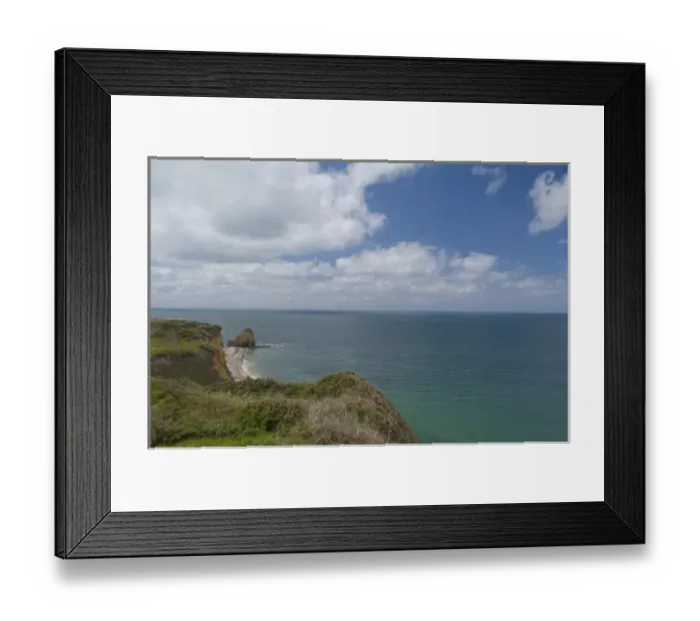 Framed Print : France, Normandy, Point du Hoc. Strategic point for German fortifications along the Normandy coast Framed Print : France, Normandy, Point du Hoc. Strategic point for German fortifications along the Normandy coast