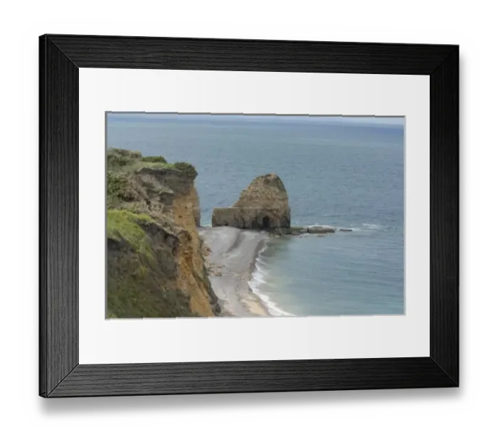 Framed Print : France, Normandy, Point du Hoc. Strategic point for German fortifications along the Normandy coast Framed Print : France, Normandy, Point du Hoc. Strategic point for German fortifications along the Normandy coast