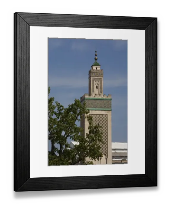 Framed Print : Minaret of the Mosque de Paris, Paris, France Framed Print : Minaret of the Mosque de Paris, Paris, France