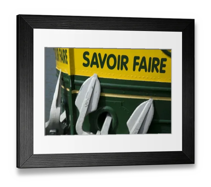 Framed Print : Barge, Savoir Faire, France