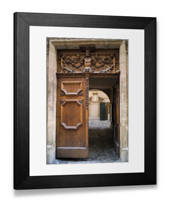 Framed Print : France, Provence, Bouches du Rhone, Aix en Provence, door