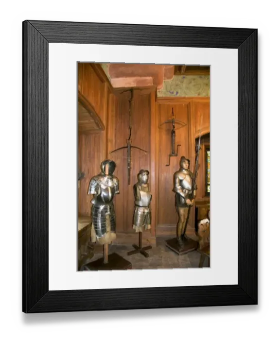 Framed Print : Koeningsberg Castle interior and body armor display in Eastern France Framed Print : Koeningsberg Castle interior and body armor display in Eastern France