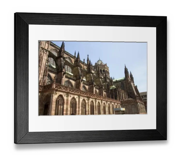 Framed Print : Cathedral in a plaza at Strasbourg, France Framed Print : Cathedral in a plaza at Strasbourg, France