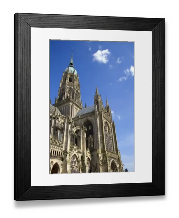Framed Print : The Bayeux Cathedral in the commune of Bayeux in the region of Basse-Normandie, Normandy, France