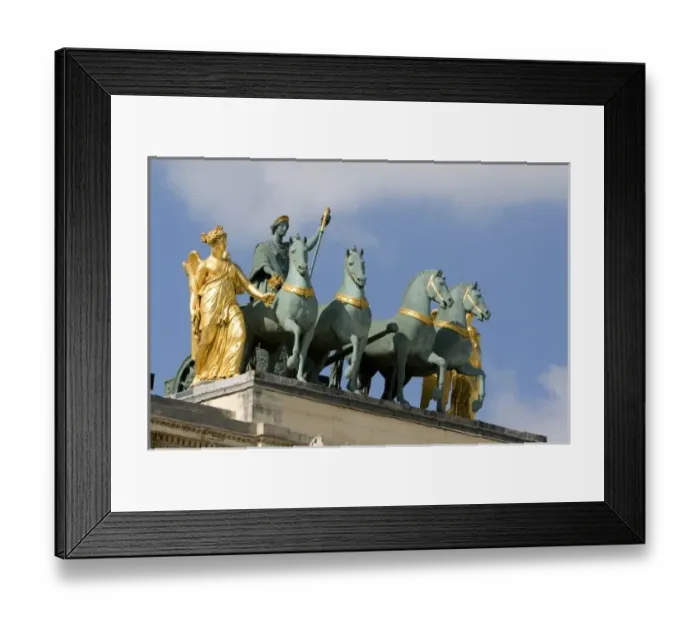 Framed Print : Quadriga atop the Arc de Triomphe du Carrousel in Paris, France Framed Print : Quadriga atop the Arc de Triomphe du Carrousel in Paris, France