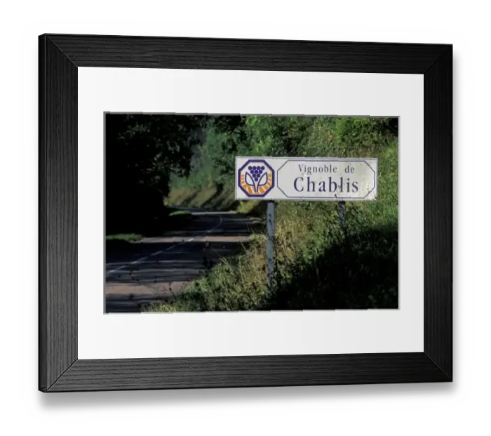 Framed Print : France. Sign at Chablis Framed Print : France. Sign at Chablis