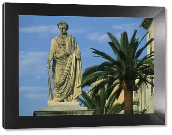 France; Corsica; Ajaccio; Napolean statue in Plaza M. Foch