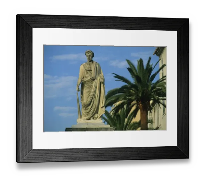 Framed Print : France; Corsica; Ajaccio; Napolean statue in Plaza M. Foch Framed Print : France; Corsica; Ajaccio; Napolean statue in Plaza M. Foch