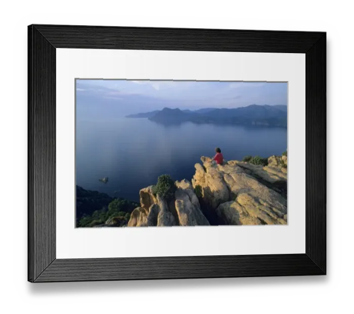 Framed Print : France, Corsica, Golfe de Porto, west Coast. (MR)