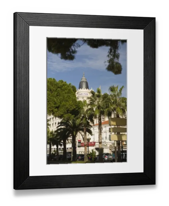 Framed Print : View of Carlton Hotel in Cannes, France Framed Print : View of Carlton Hotel in Cannes, France