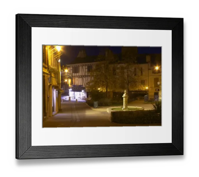 Framed Print : The old stone statue of Cyrano de Bergerac on Place Pelissiere Square in Bergerac Framed Print : The old stone statue of Cyrano de Bergerac on Place Pelissiere Square in Bergerac
